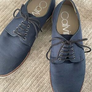 Calvin Klein Men's Dark Blue Oxfords